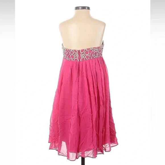 Lilly Pulitzer Jillie Daiquiri Pink 100% Silk Pleated Cocktail Dress Size 2 XS - Picture 3 of 5